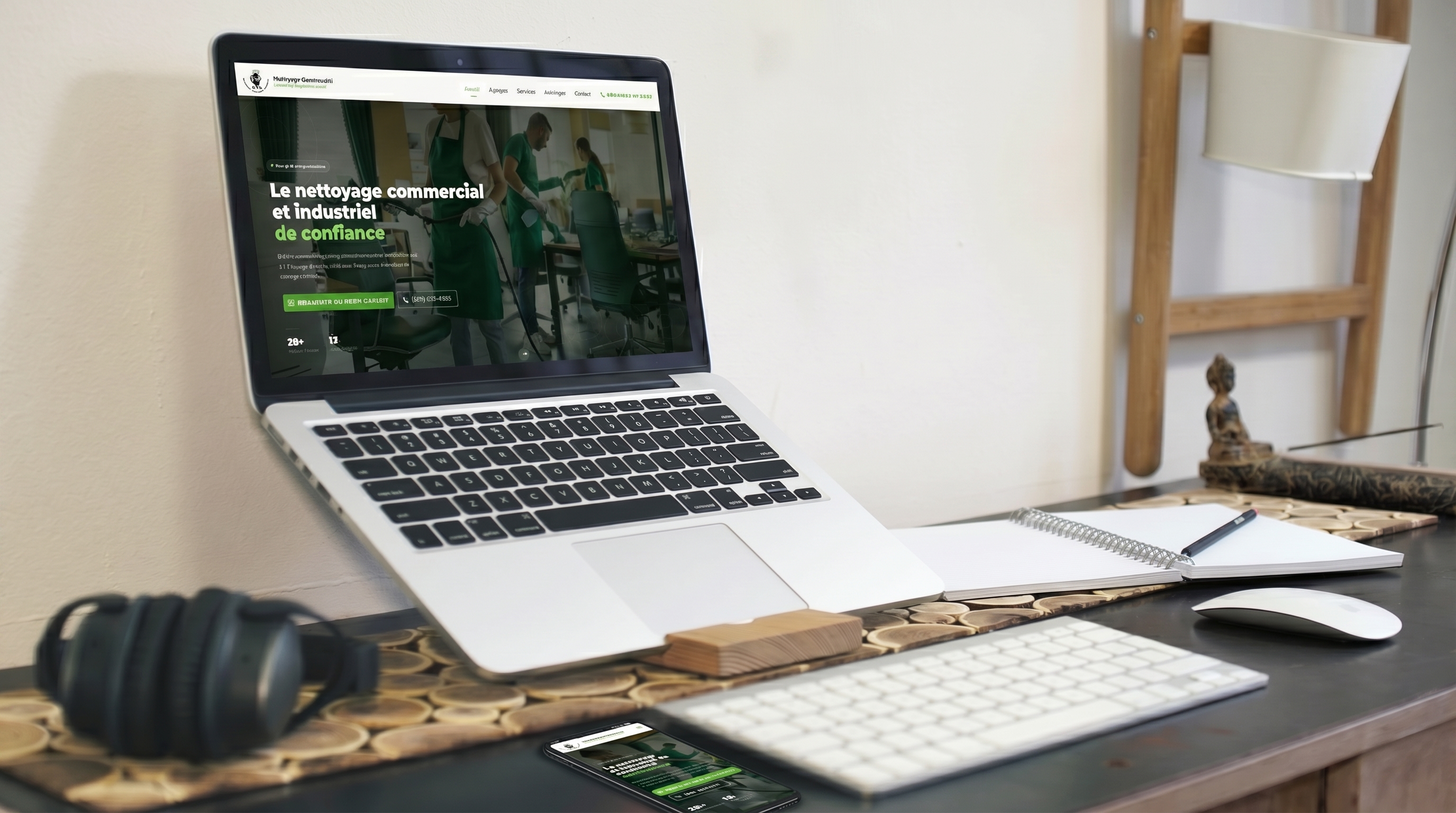 Réalisation du site web D2PS - Nettoyage commercial et industriel