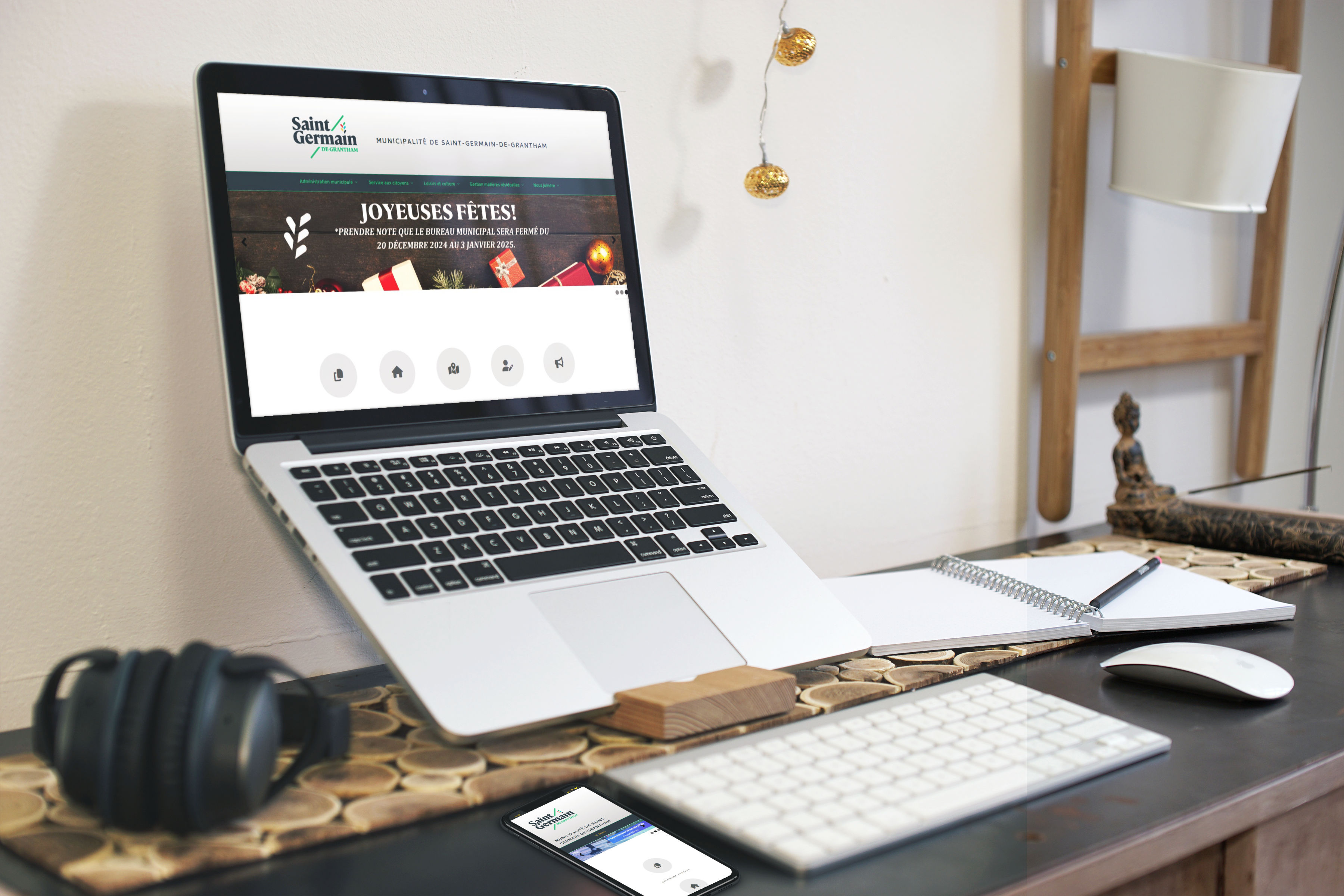 Réalisation du site web Municipalité de Saint-Germain-de-Grantham